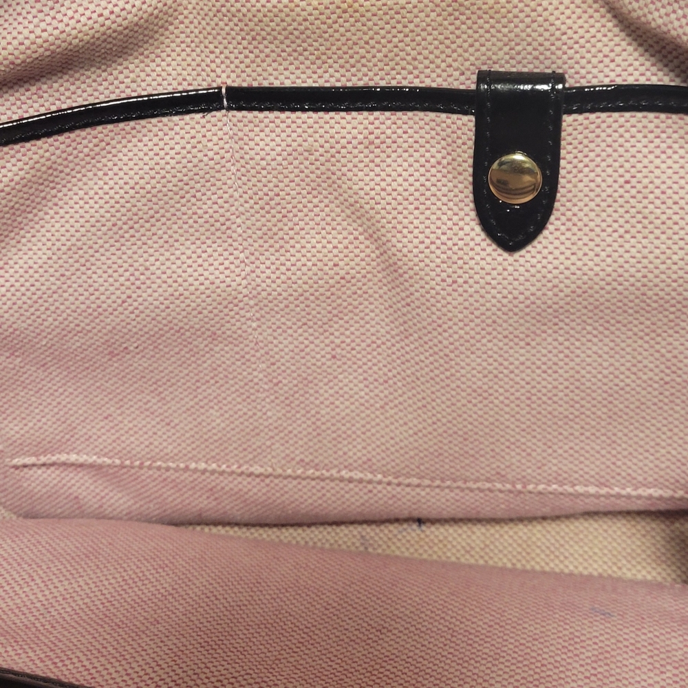 Dooney & Burke Black Structured Tote with Textured Fabric and Rounded Handles - Picture 6 of 6